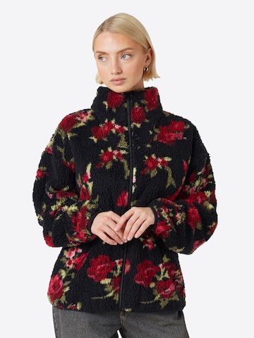 BRAVE SOUL Fleece jas in Zwart: voorkant