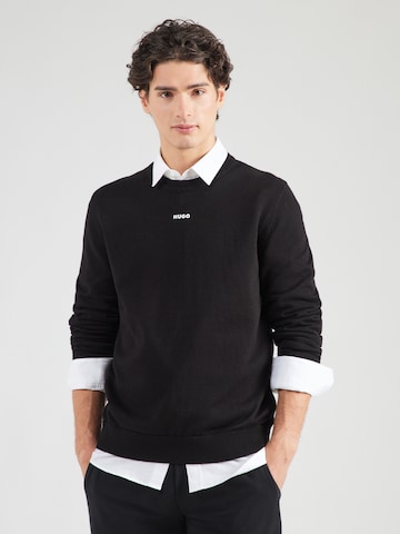 juoda HUGO Megztinis 'San Cassius-C2': priekis