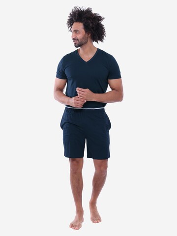 Mey Short Pajamas 'Dry Cotton' in Blue