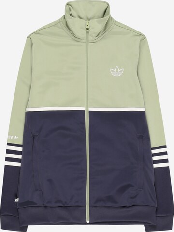 ADIDAS ORIGINALS Zip-Up Hoodie in Blue: front