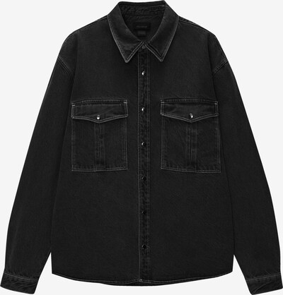 Pull&Bear Prehodna jakna | črn denim barva, Prikaz izdelka
