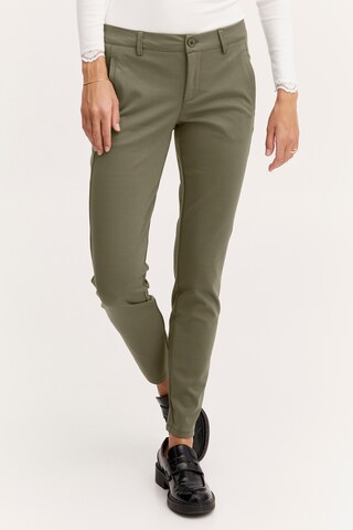 Slimfit Pantaloni chino 'TESSA' di Fransa in verde: frontale