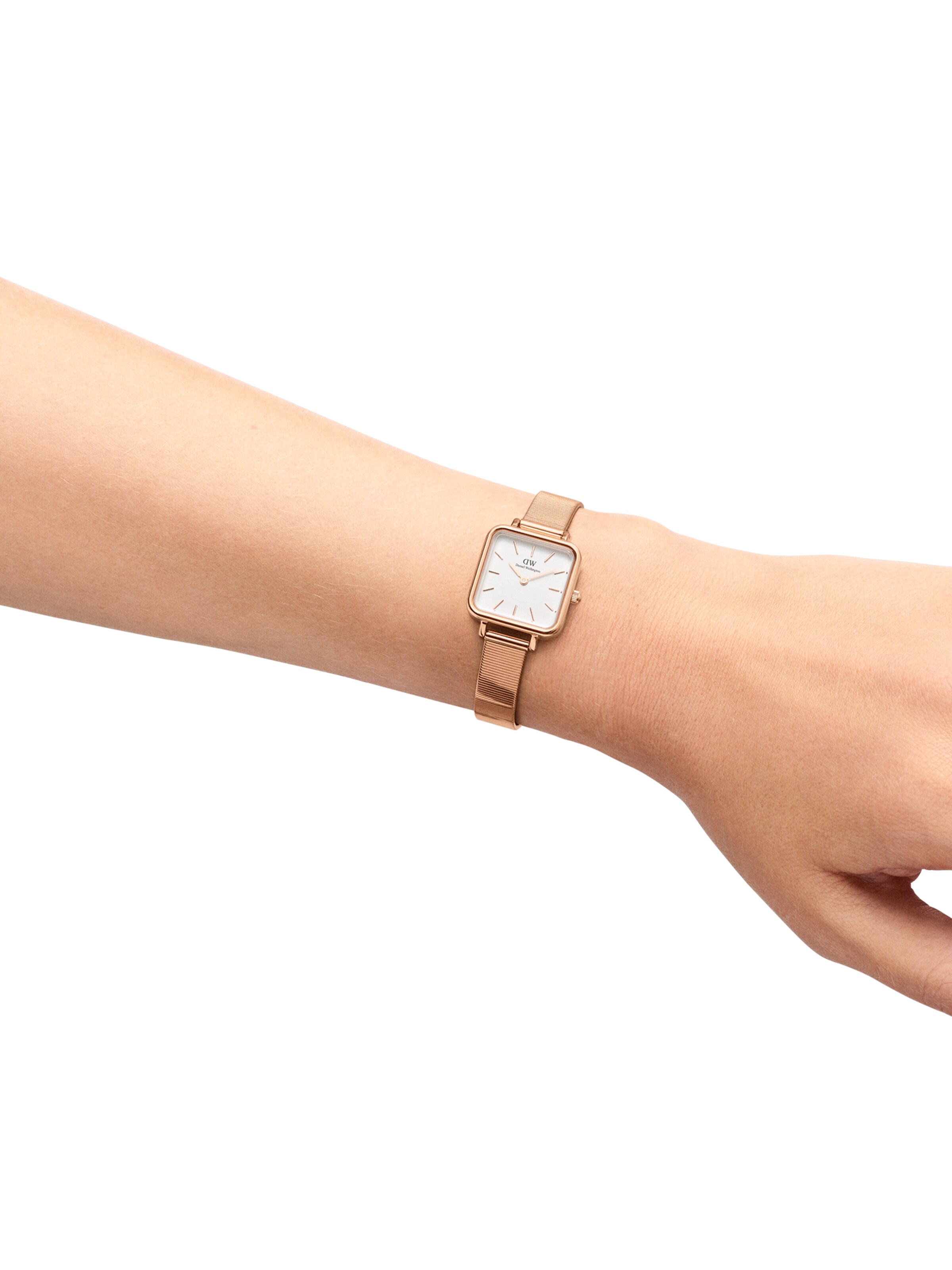 Daniel Wellington Analoguhr 'Quadro Studio RG White' in Gold