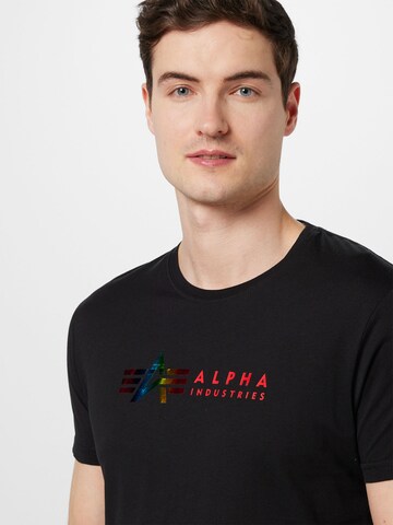 ALPHA INDUSTRIES Póló - fekete