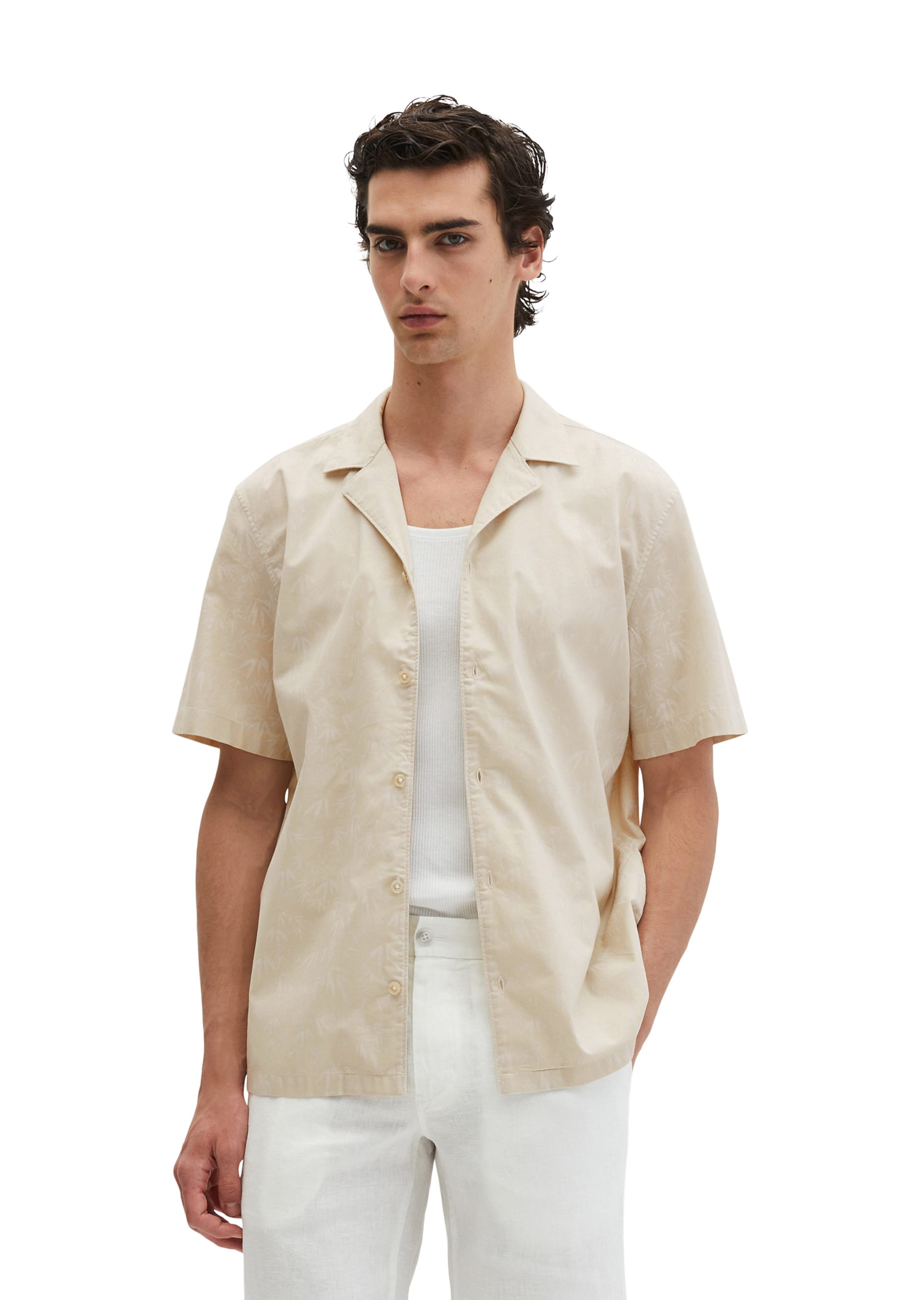 Marc O'Polo Regular fit Button Up Shirt in Brown: front