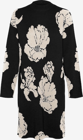 VERO MODA Knit dress 'FLORA' in Black: front