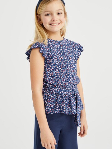 WE Fashion Blouse in Blauw: voorkant