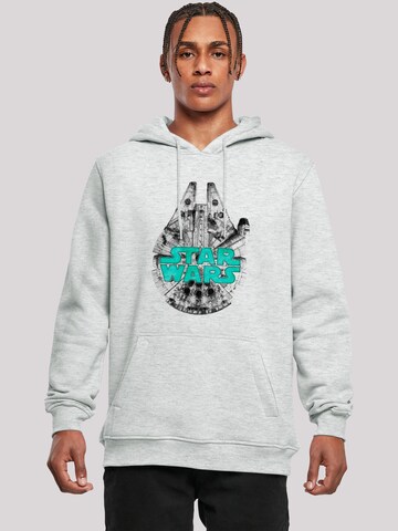 F4NT4STIC Sweatshirt 'Star Wars Millennium Falke Grün' in Grijs: voorkant