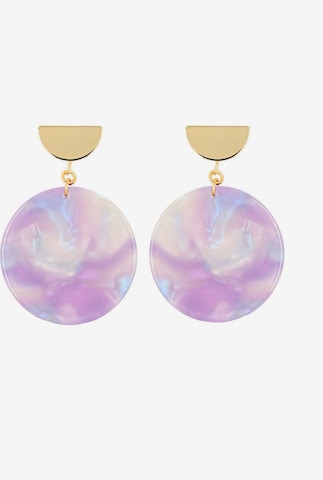 Fräulein Wunder Earrings 'Acetat Amal' in Purple: front