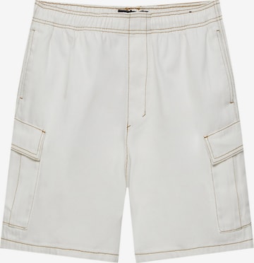 Pull&Bear Loosefit Shorts in Beige: predná strana