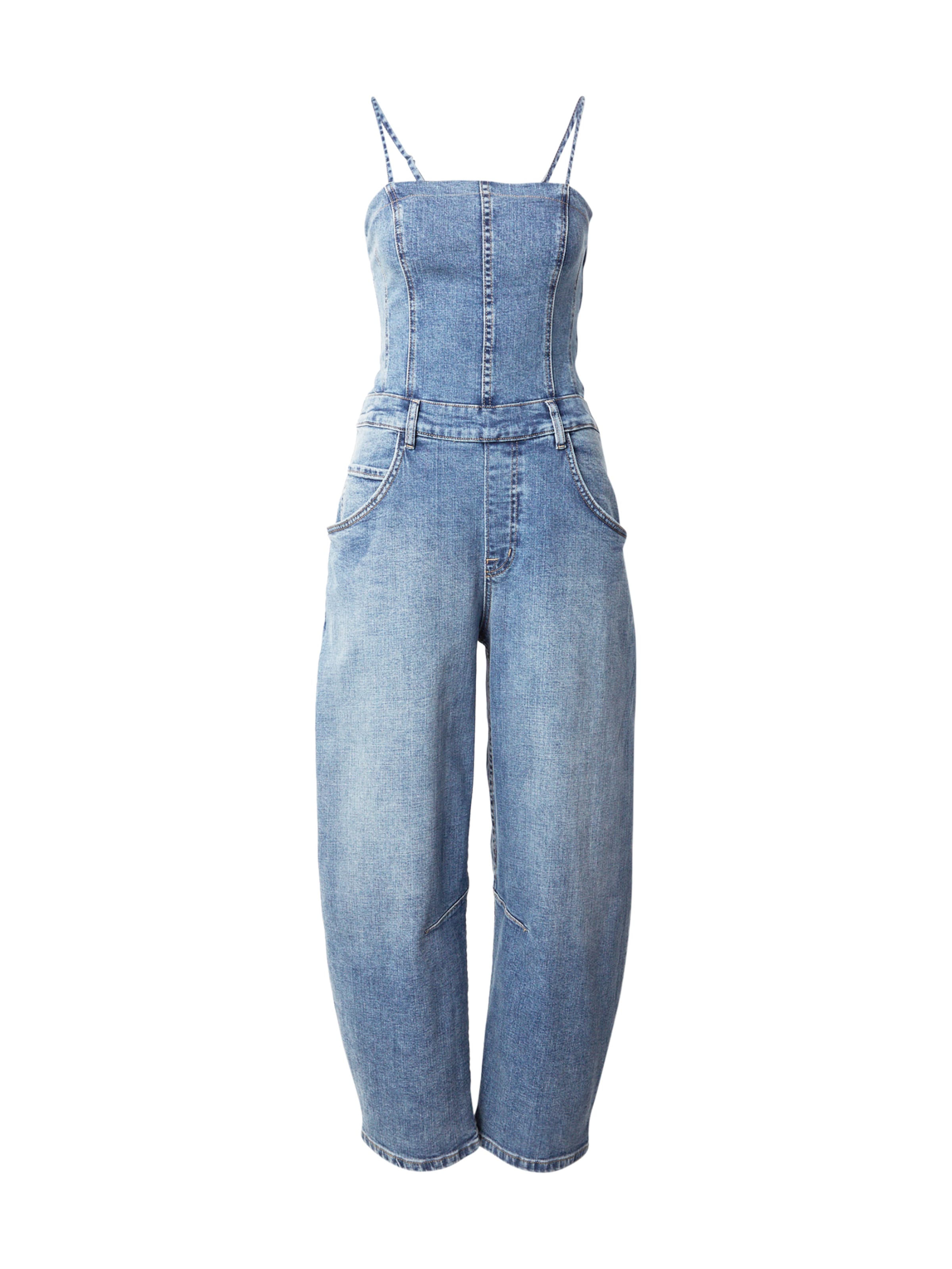 regular Jeans con pettorina di Free People in blu: frontale
