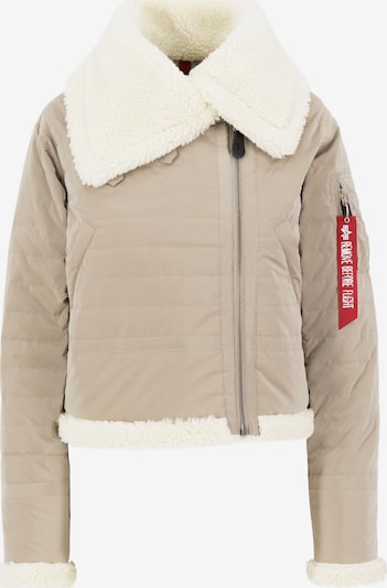 ALPHA INDUSTRIES Winter jacket 'B3' in Cream / Sand / Red, Item view