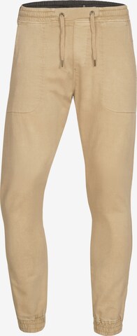 Pantalon cargo INDICODE JEANS en beige : devant