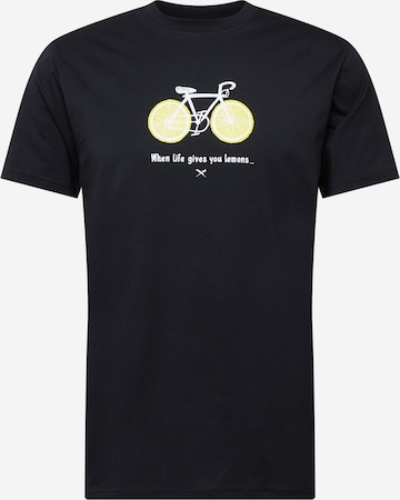 melns Iriedaily T-Krekls 'Citrus Cycle': no priekšpuses