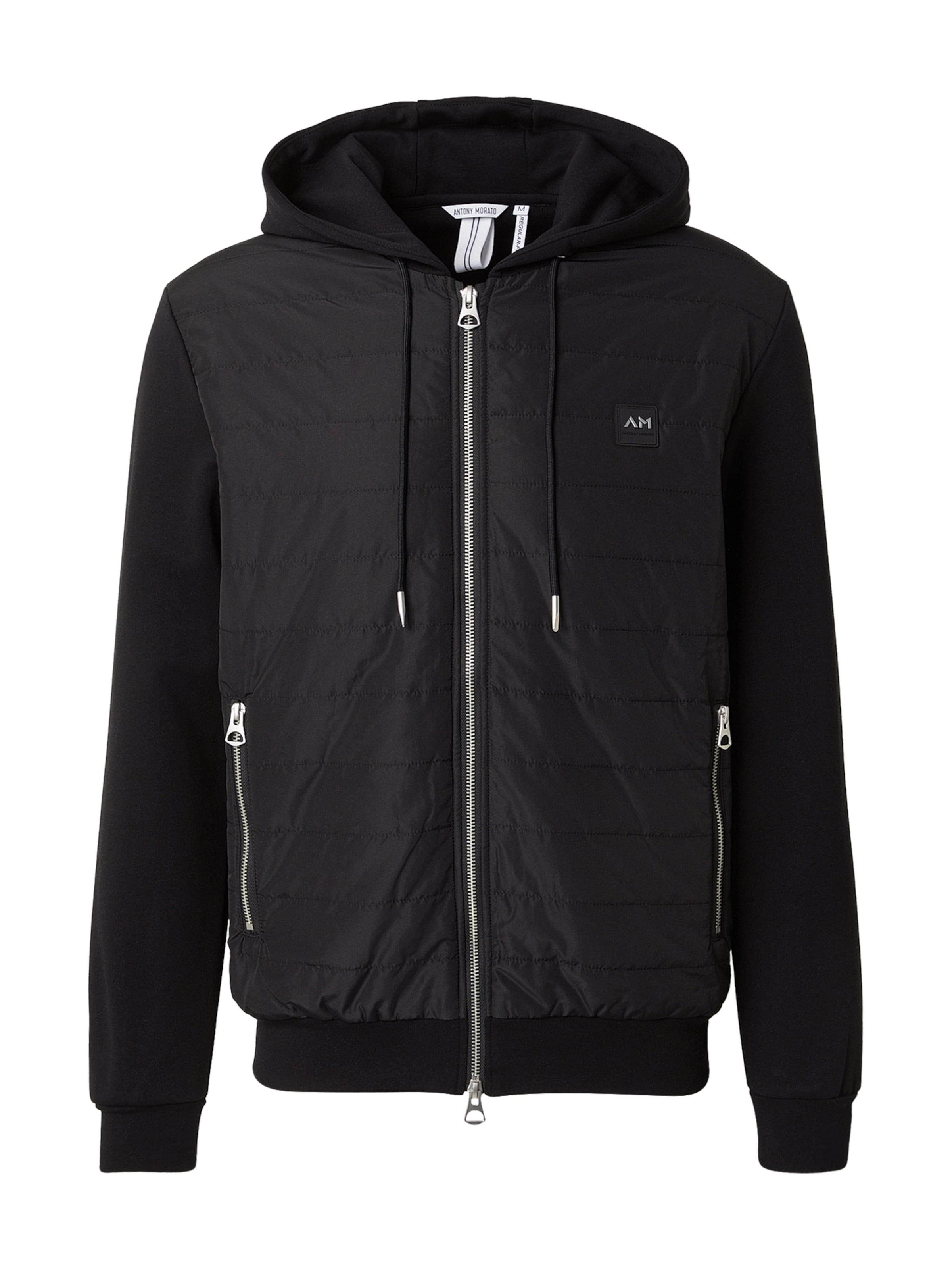 ANTONY MORATO - Sudadera con cremallera en negro: frente