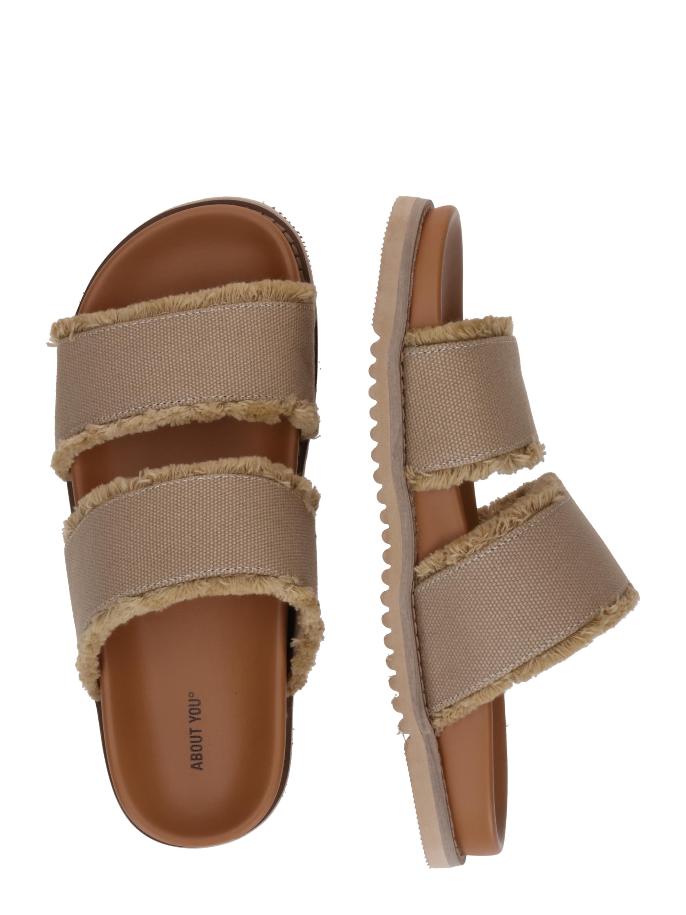 ABOUT YOU Pantolette 'Jasmina' i brun