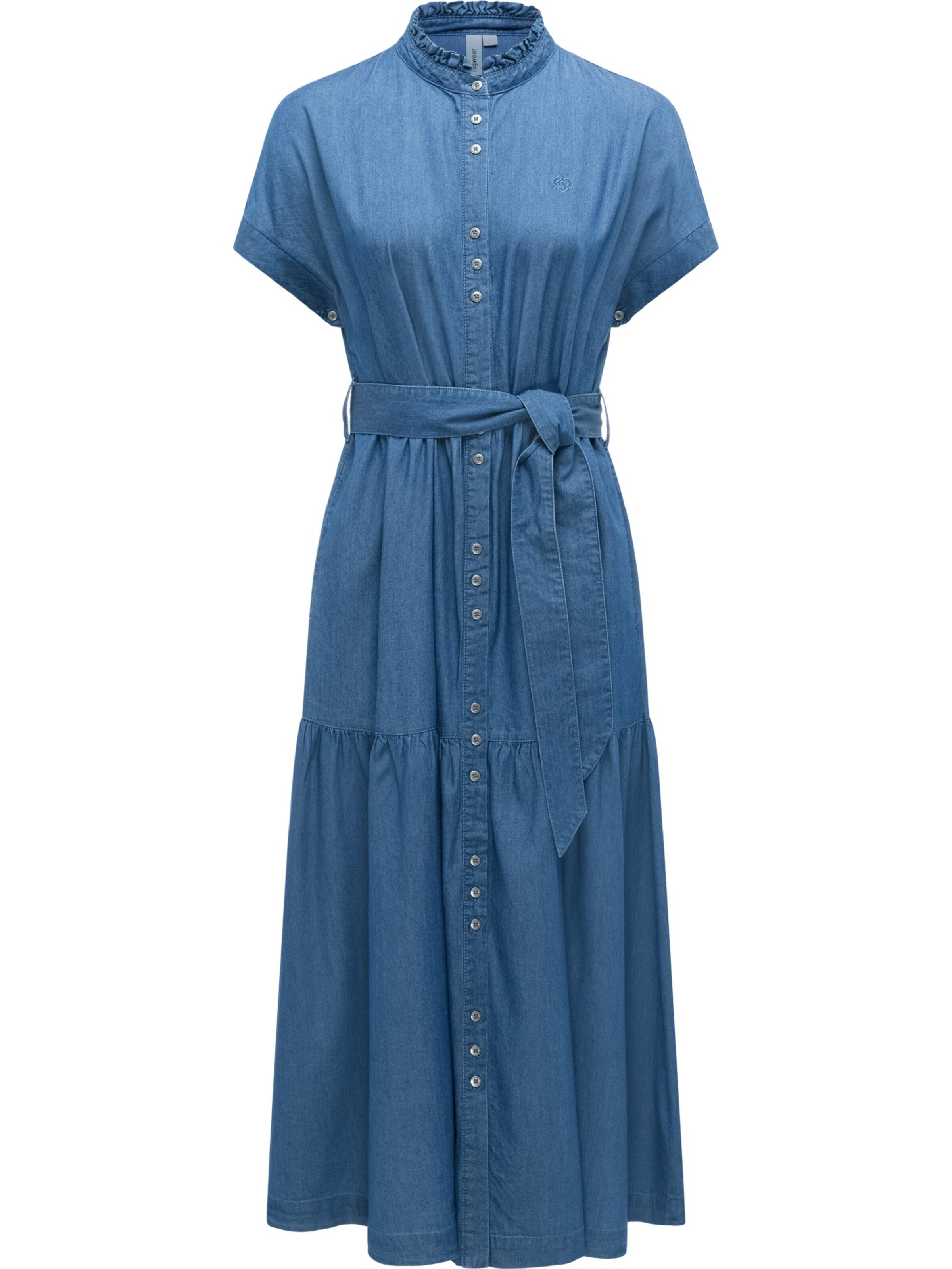 Ragwear Robe-chemise 'Liora' en bleu denim, Vue avec produit
