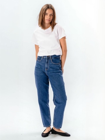 Regular Jean ' Mom ' TEESHOPPEN en bleu : devant