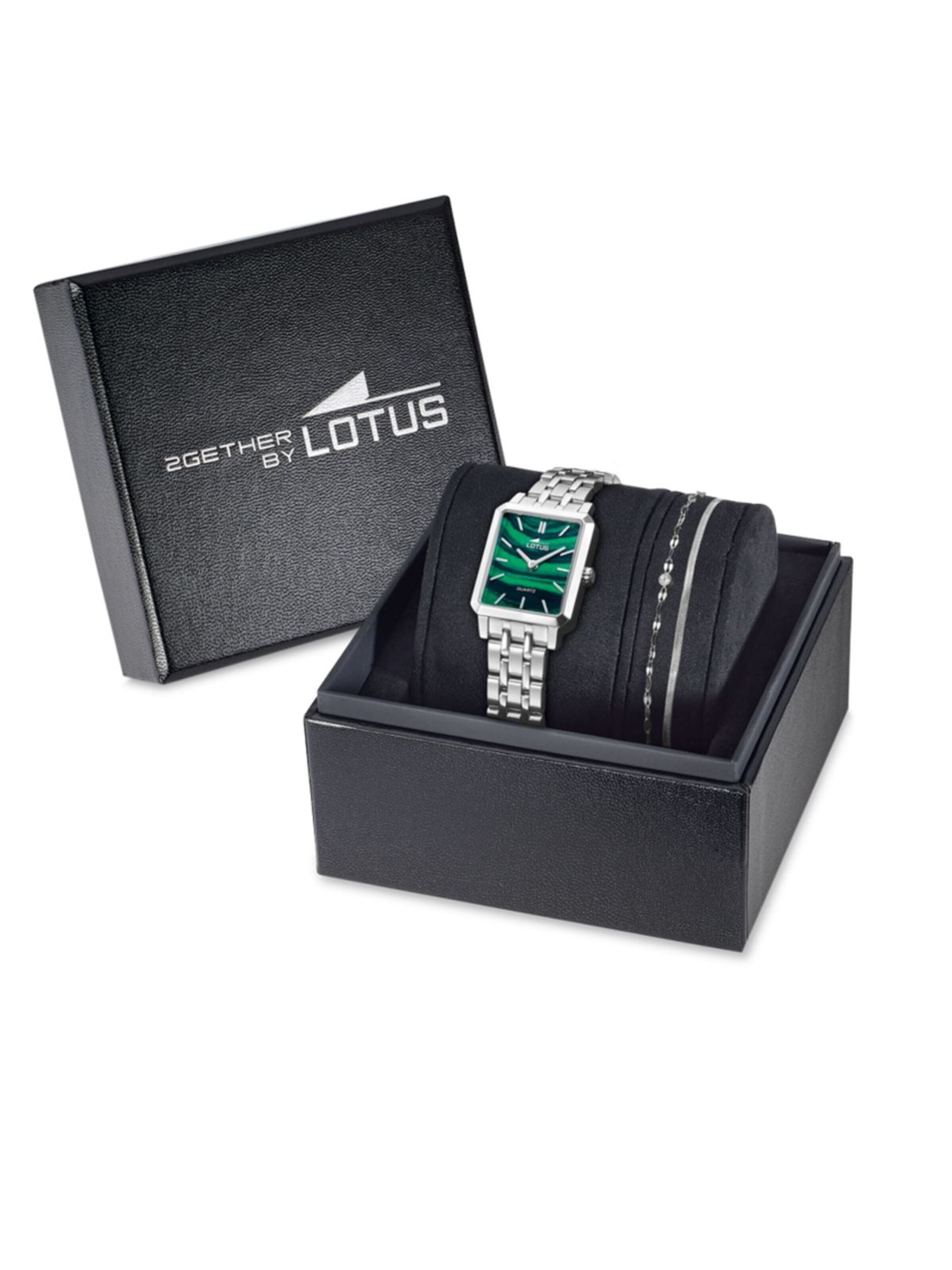 Montre à affichage analogique Lotus en vert : devant