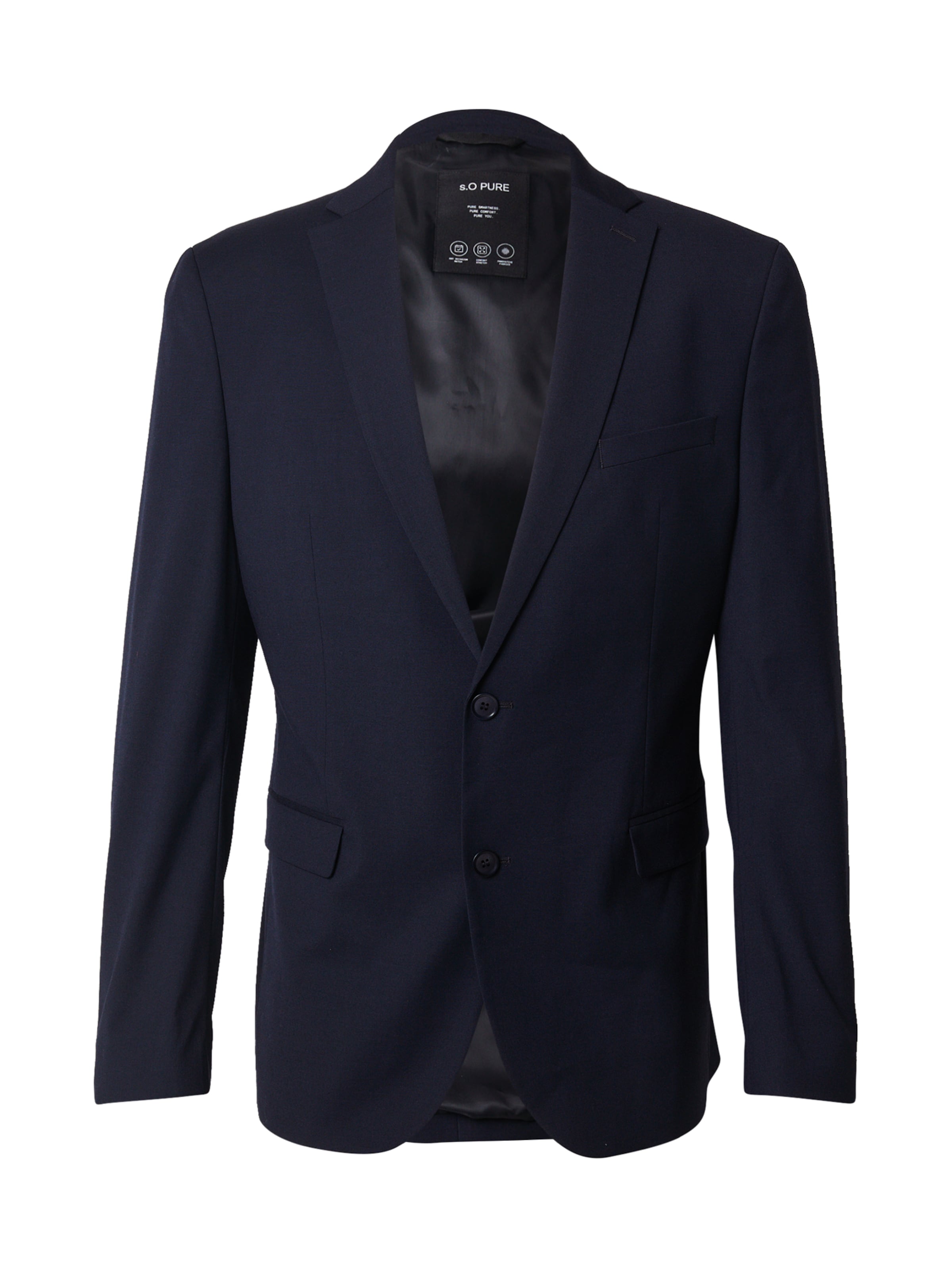 Slim fit Sacou Business de la s.Oliver BLACK LABEL pe albastru: față