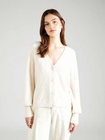 VILA Knit Cardigan in Beige: front