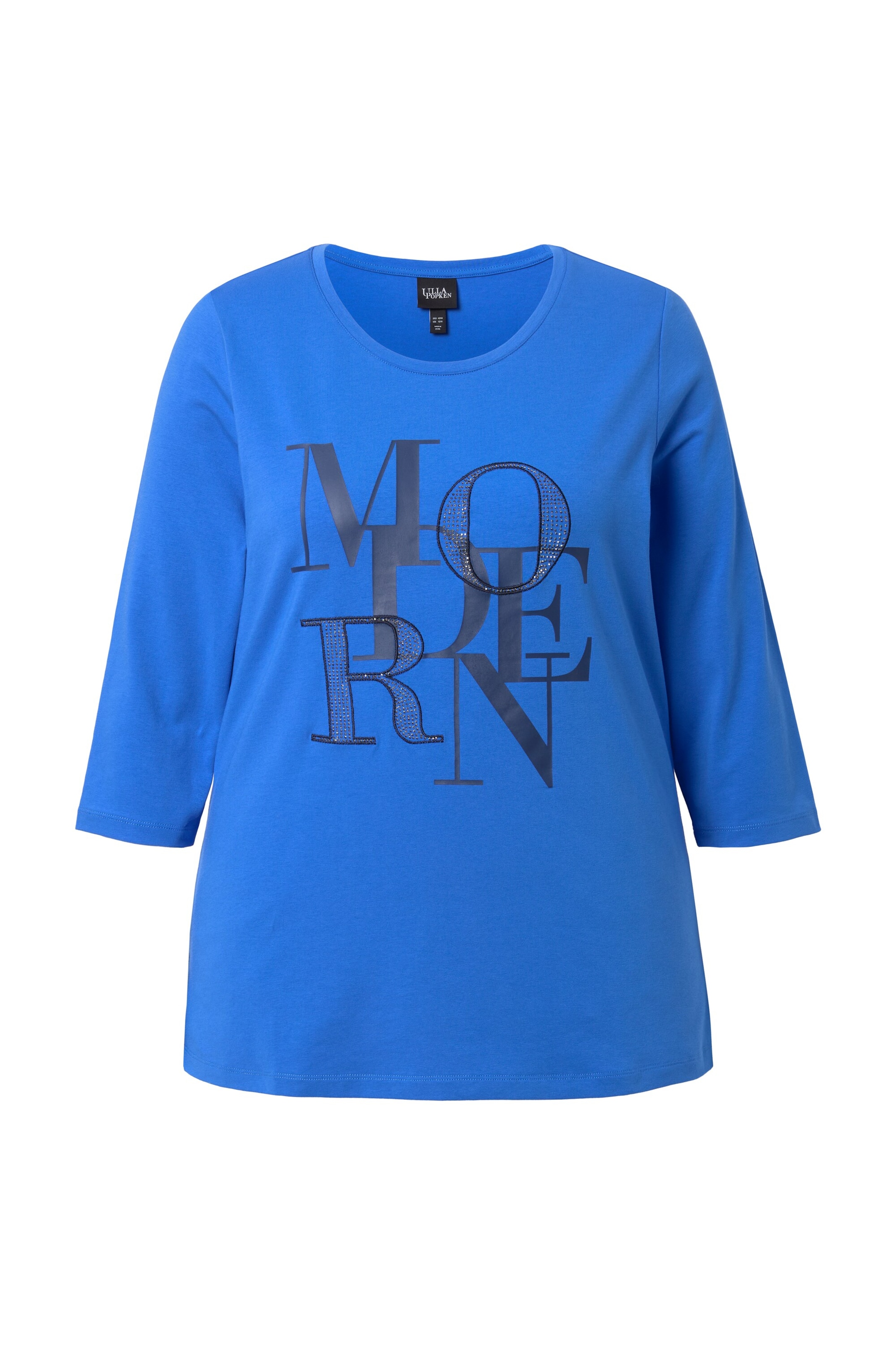 Ulla Popken Shirt in Blauw: voorkant