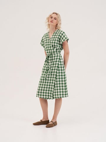 AmourLinen Jurk 'Olivia' in Groen