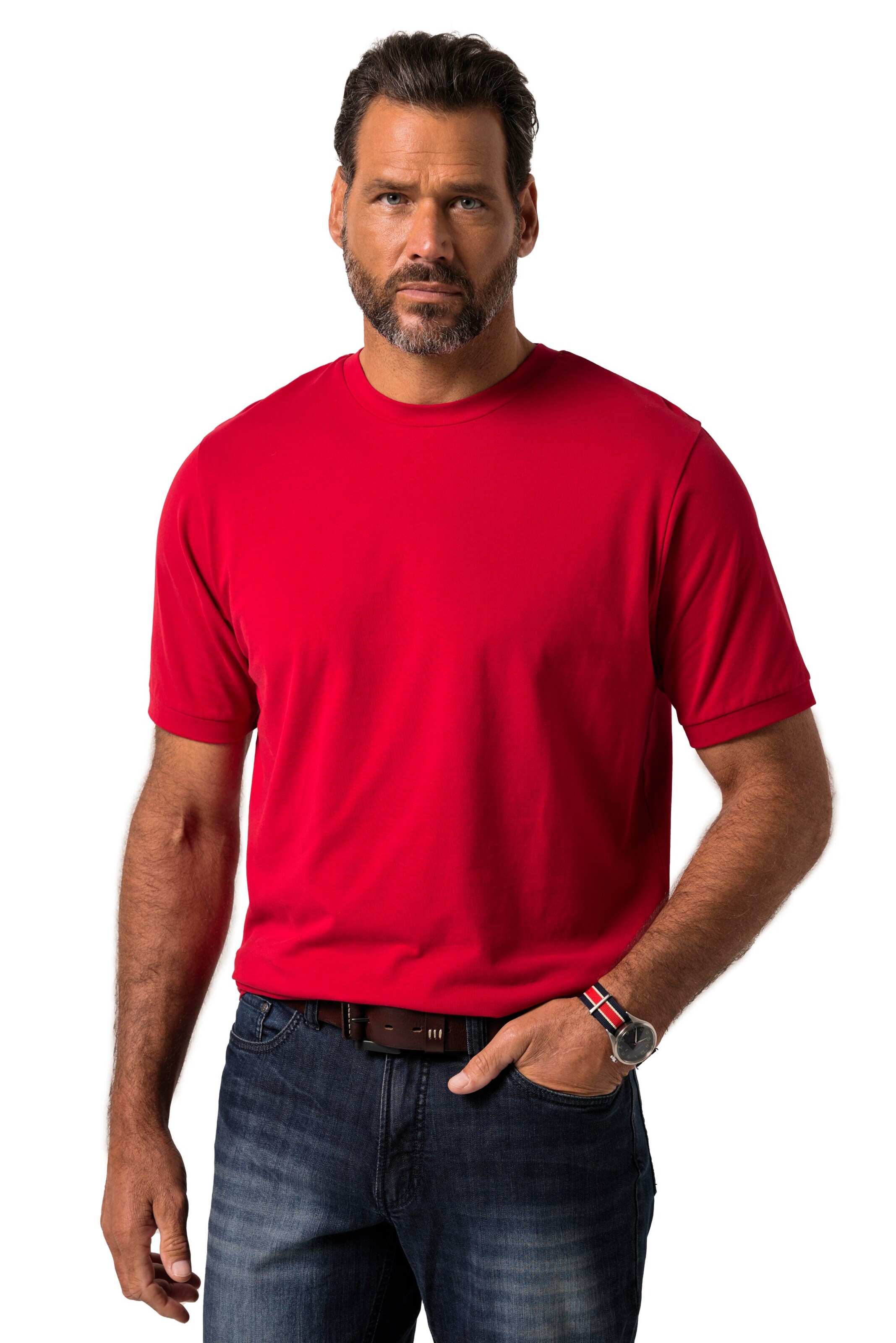 JP1880 T-Shirt in Rot: Vorderseite