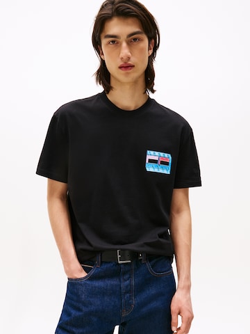 Tommy Jeans - Camiseta en negro: frente