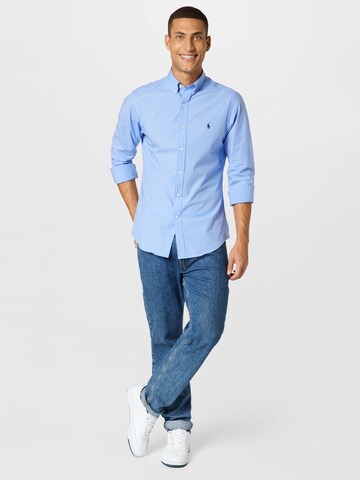 Coupe slim Chemise Polo Ralph Lauren en bleu