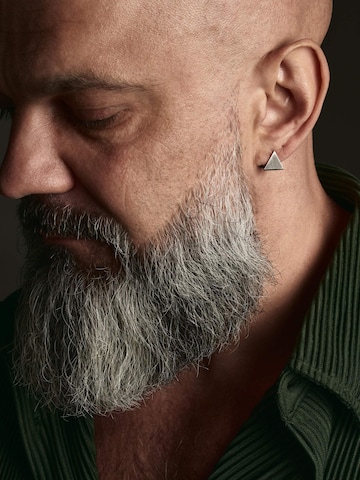 REYTEL - Pendientes 'THE ROCK' en plata