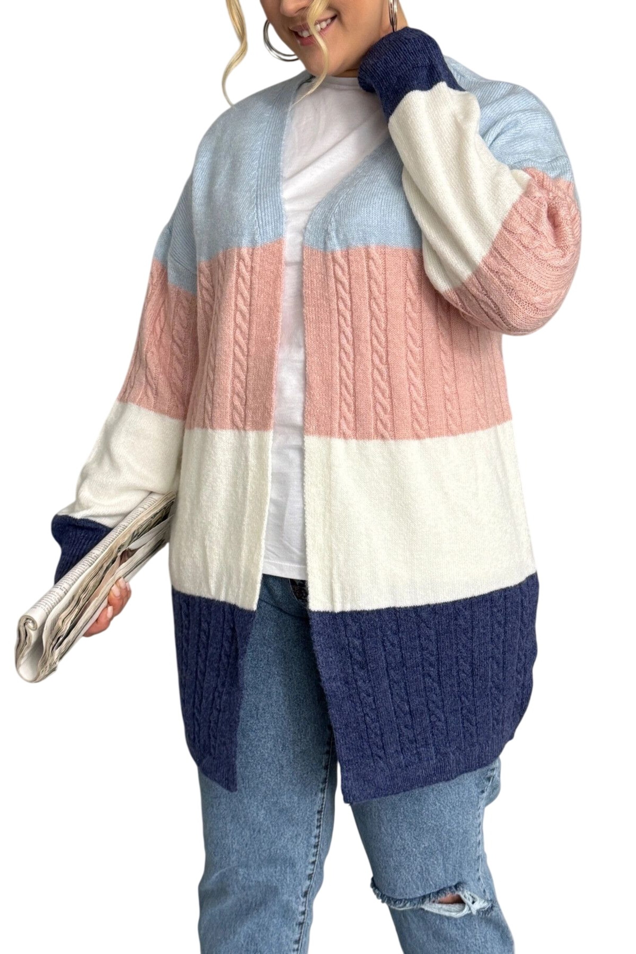 Stil Diva Gebreid vest in Gemengde kleuren: voorkant