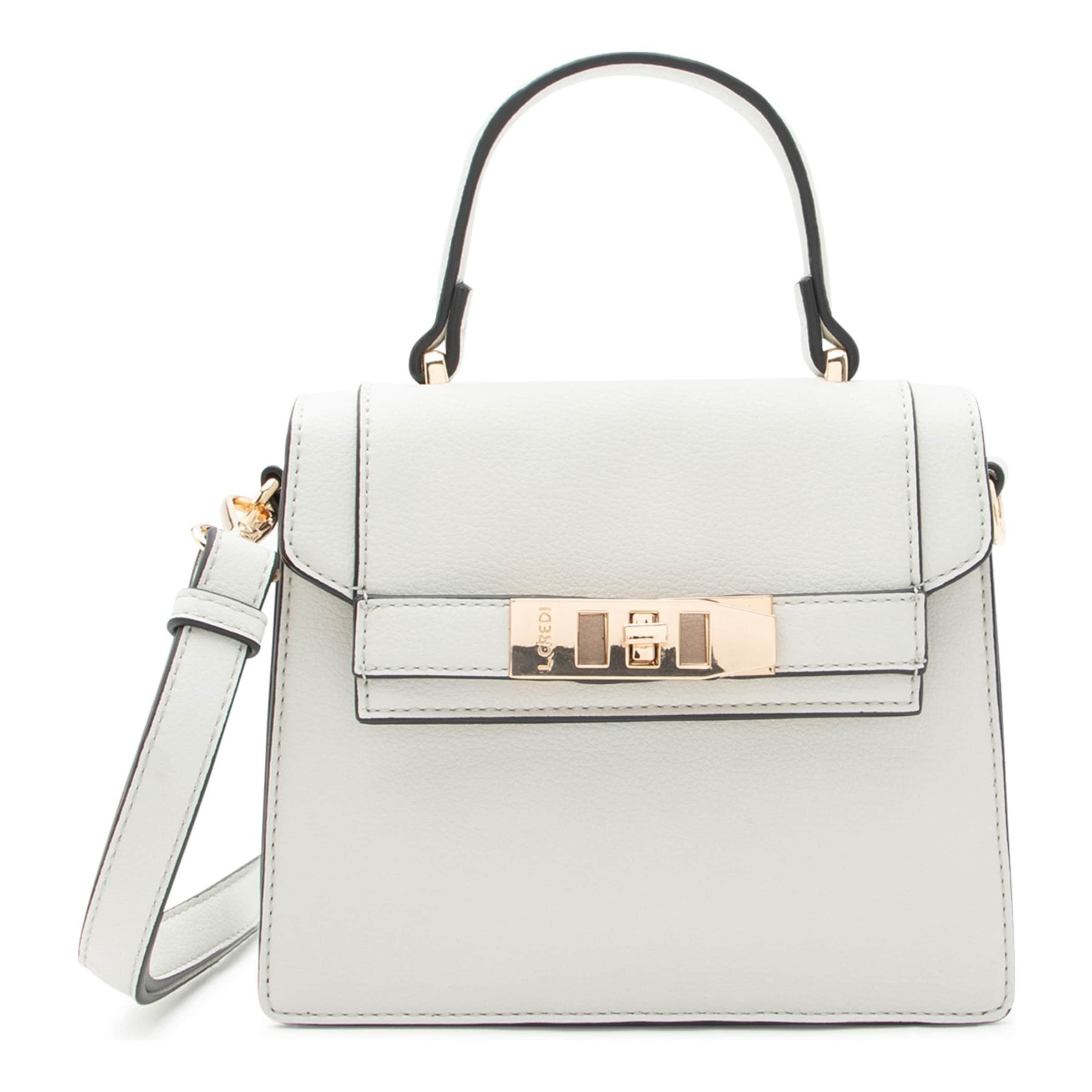 Borsa a mano 'Konstanze' di L.CREDI in bianco: frontale
