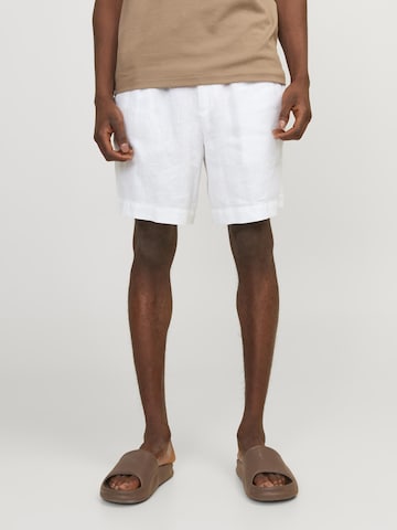 JACK & JONES Wide leg Chino trousers 'JPSTBill JJLawrence' in White: front