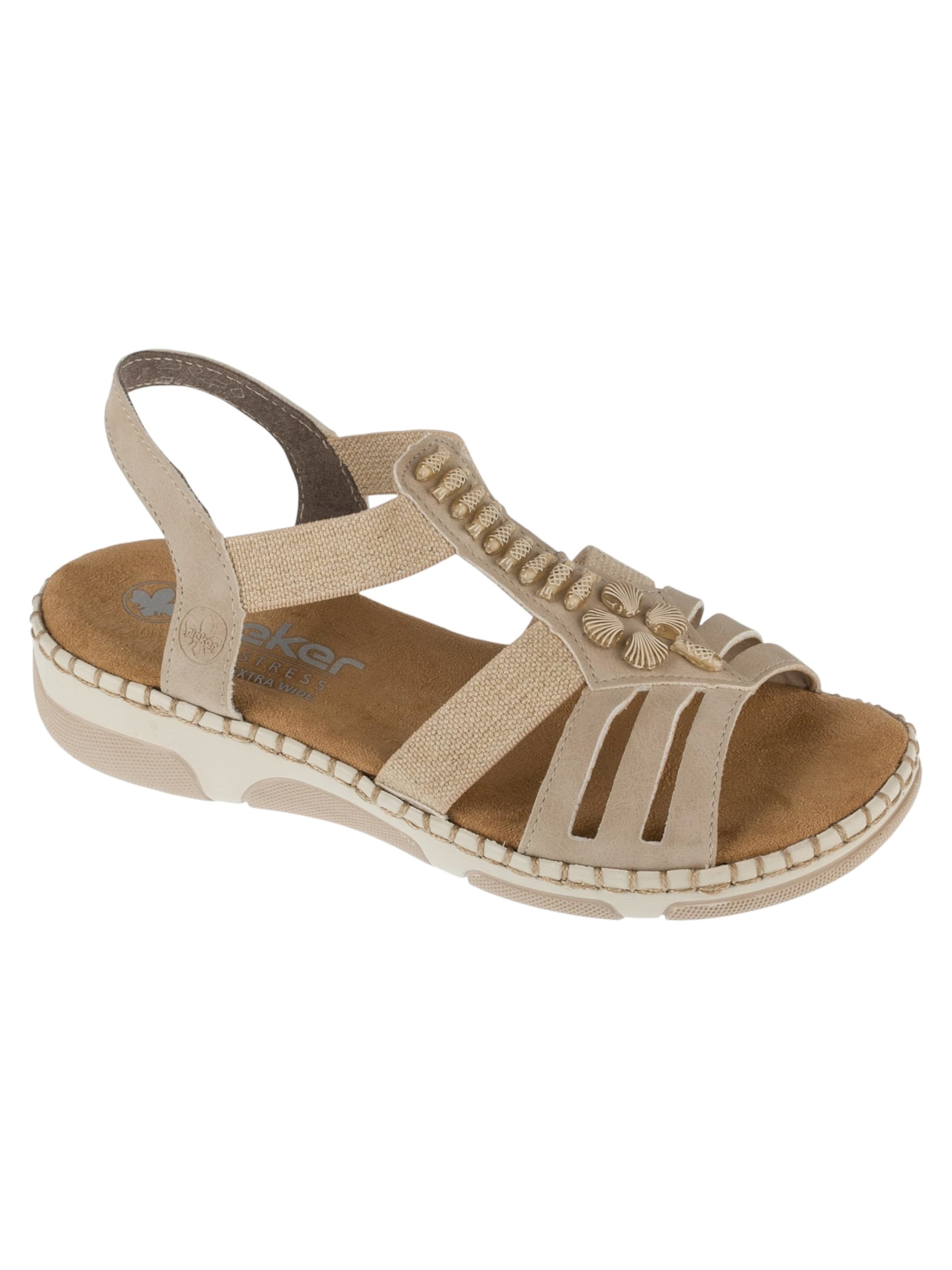 Rieker Sandal 'Rieker 66201' i beige: framsida