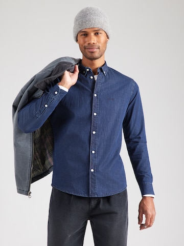 Pepe Jeans Slim fit Button Up Shirt 'CLASSIC' in Blue: front