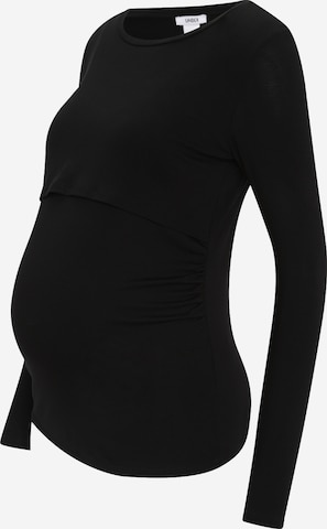 T-shirt 'Vera' Lindex Maternity en noir : devant