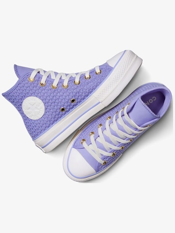 CONVERSE - Zapatillas deportivas altas 'Chuck Taylor All Star Lift Platform Knit' en azul