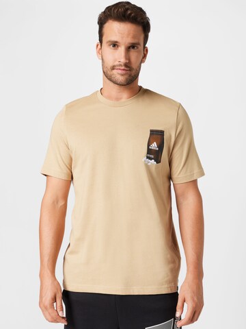 T-Shirt fonctionnel ADIDAS SPORTSWEAR en beige : devant