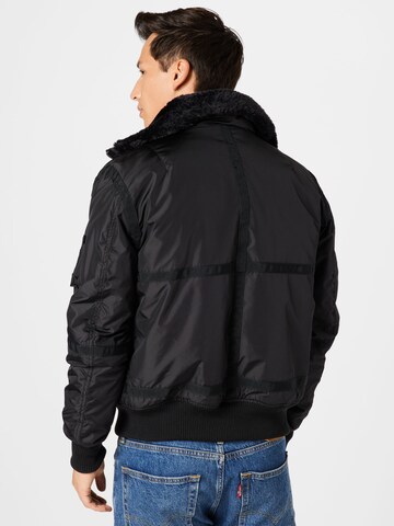 ALPHA INDUSTRIES Regular fit Prehodna jakna | črna barva