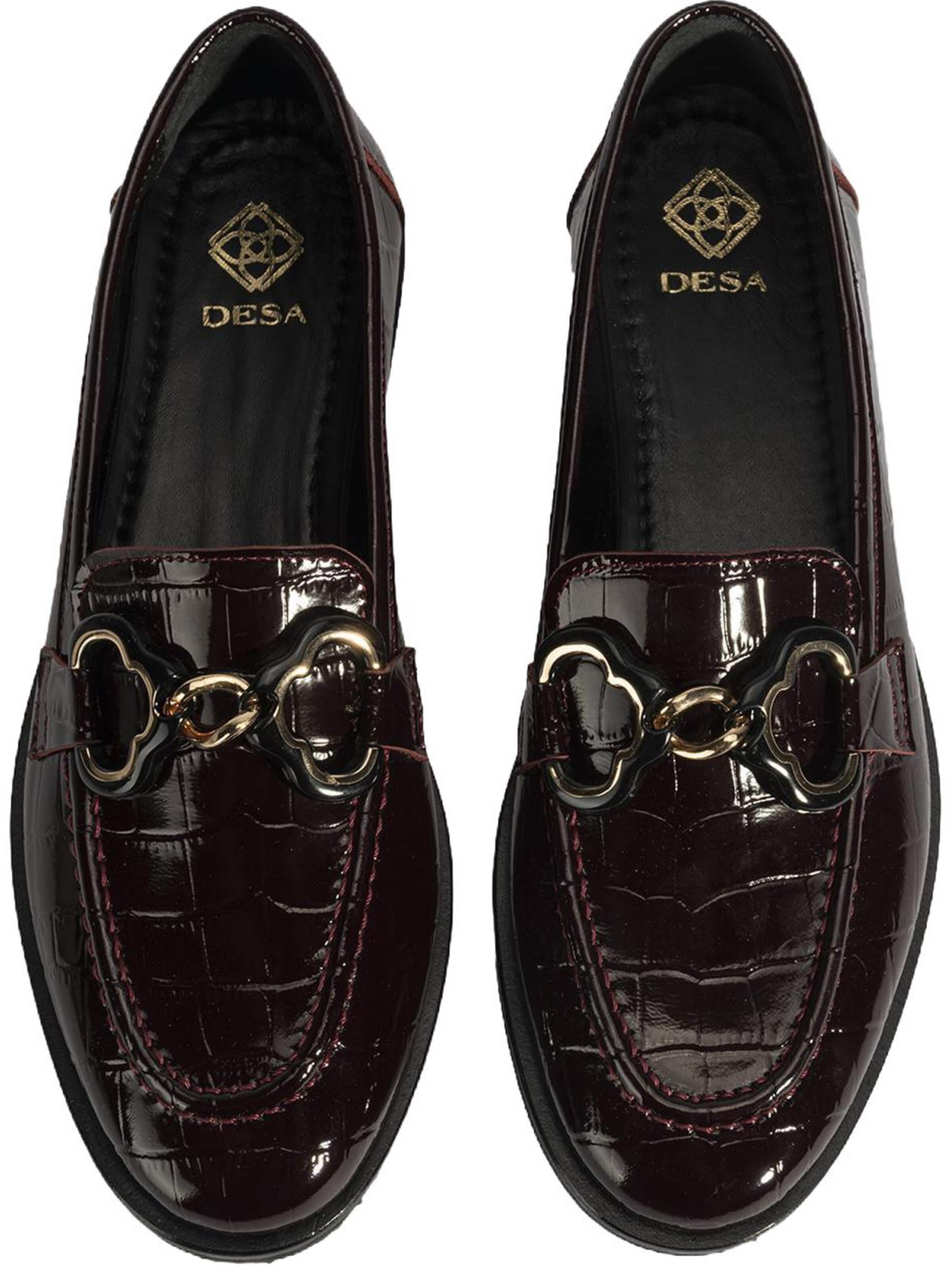 Desa - Mocasines 'Slip-Ons' en rojo