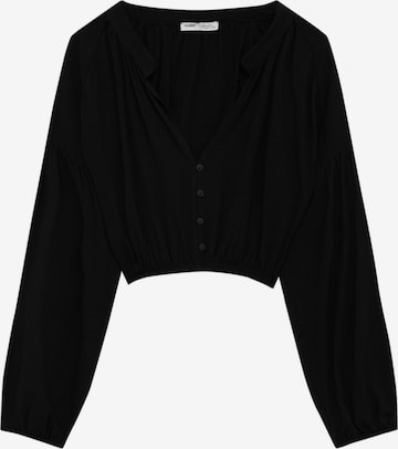 Pull&Bear Blouse in Zwart: voorkant