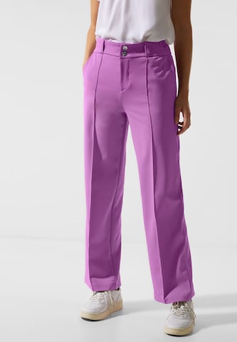 STREET ONE Regular Pleated Pants in Purple: front