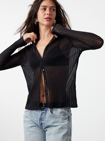Cardigan Trendyol en noir : devant