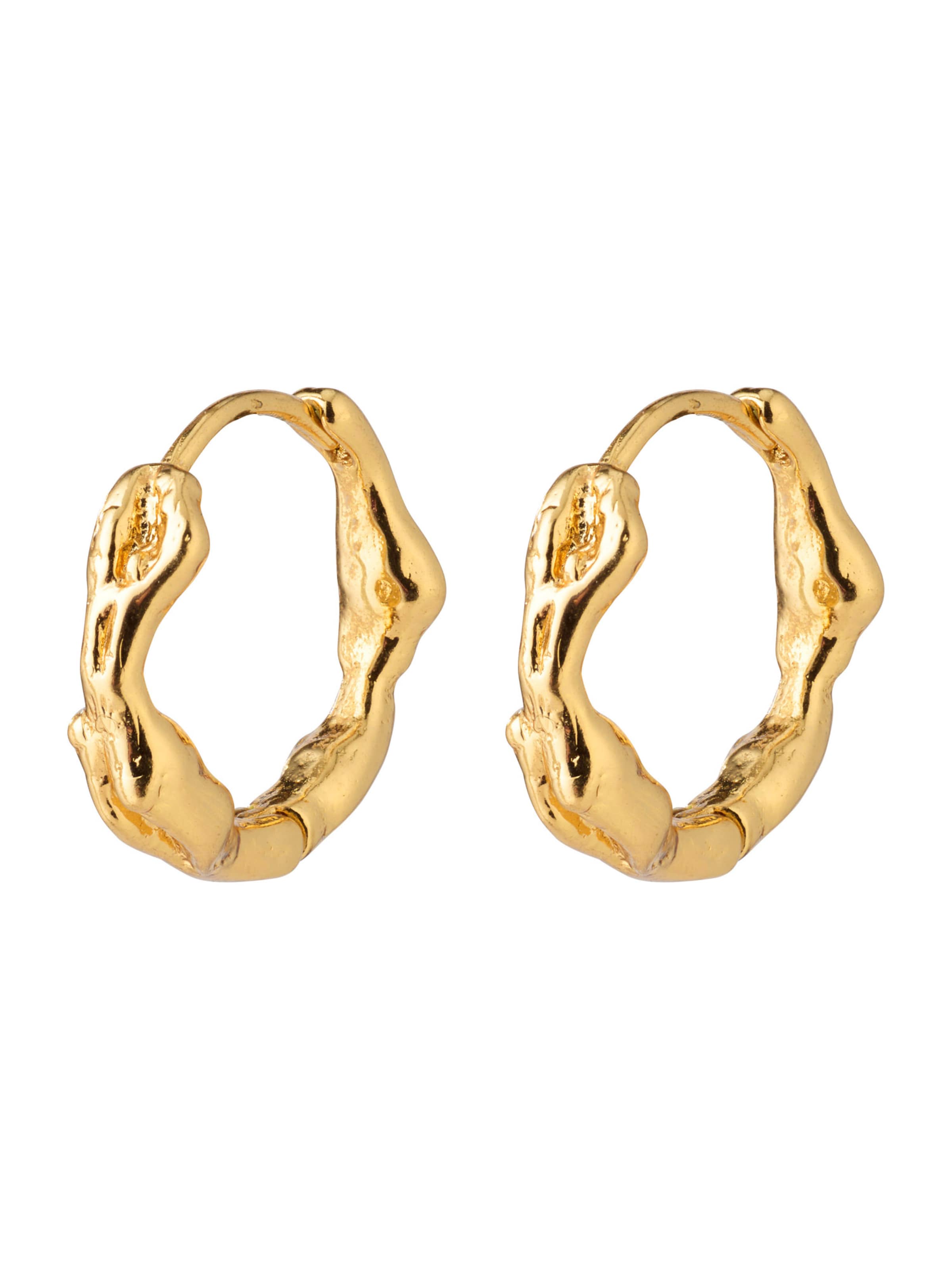 Pilgrim Kõrvarõngas 'Zion', värv Kuld: eest vaates