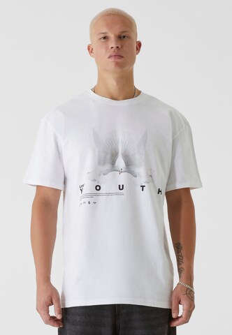 Lost Youth Shirt 'Dove' in Wit: voorkant