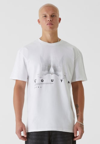 balta Lost Youth Marškinėliai 'Dove': priekis