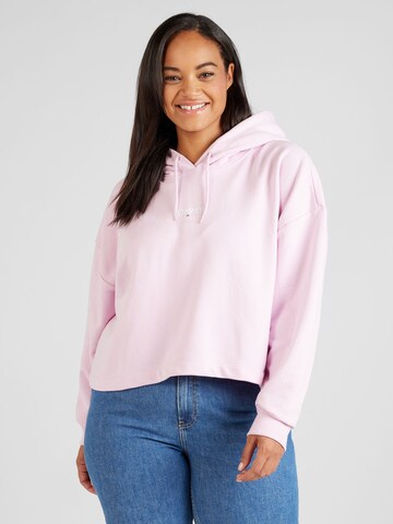 Felpa di Tommy Jeans Curve in rosa: frontale