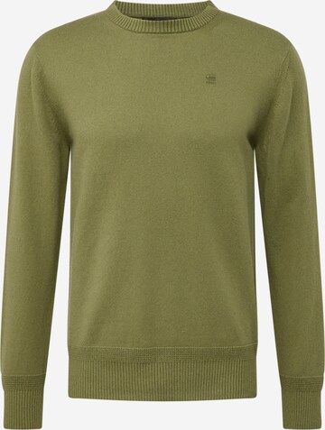 G-Star RAW Trui in Groen: voorkant