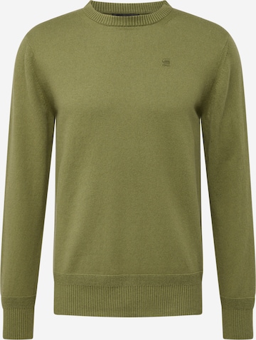 G-Star RAW Trui in Groen: voorkant